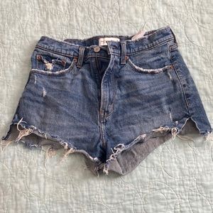 Abercrombie denim mom shorts